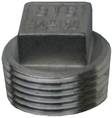 316 Stainless Blanking Plug - Square Head