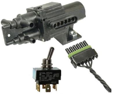 Pollak 6-Port Fuel Selector Valve with Switch