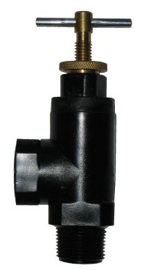 Pressure Relief Valve, 0-17 Bar Adjustable, Nylon