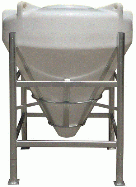 Conical / Cone Bottom, Food Grade LDPE Tank, 600 Litre With Stand 
