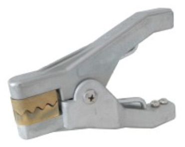 Alptec, Cast Aluminium Earthing Clip with Brass Jaws, 18mm Jaws, ATEX Approved.