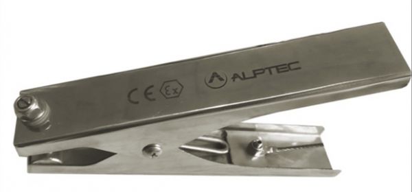 Alptec, 316 Stainless Steel Earthing Clip, 18mm Jaws, ATEX Approved.
