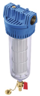 Aqua 9,3/4" AP-EASY Polypropylene Filter Housing, with Strainer and Drain Cock