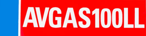 Avgas 100 LL Adhesive Decal