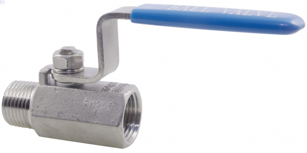 Ball Valve, Lever Handle, 316 Stainless Steel, 1-Pc MF, BSPP