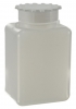 Sample Bottle, LDPE, Rectangular, Wide Mouth, 50ml to 2000ml, with eyelet for Security Seal