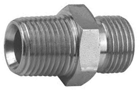 Cone Seat Nipple, Zinc Plated Steel, Metric to BSP