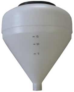 Conical / Cone Bottom, Food Grade LDPE Tank, 40 Litre, With Optional Stand