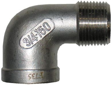 316 Stainless Steel Street Elbow - 90 Degree MF, 150LB NPT