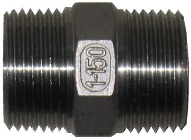 316 Stainless Steel Equal Hex Nipple, 150LB NPT