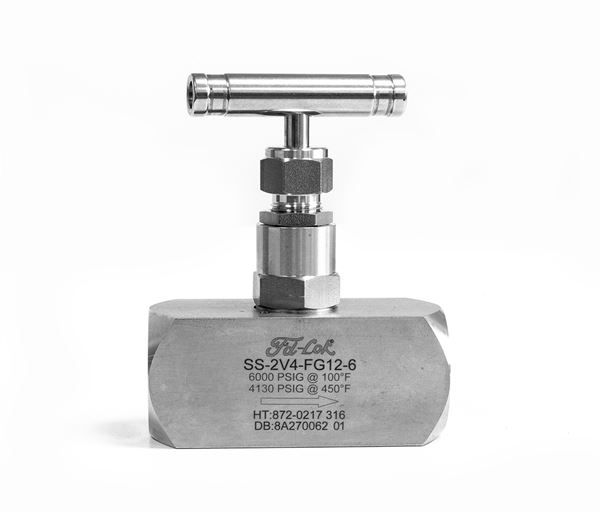 Fd-Lok Needle Valve, 316 Stainless Steel, FF, 6000 PSI BSPP