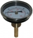 Stem Thermometer / Temperature Gauge, Brass Pocket