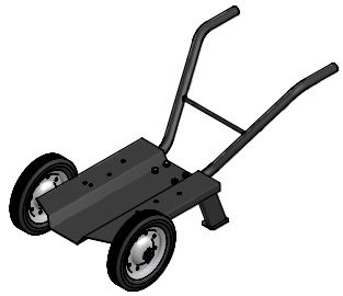 GMP Steel Frame Protective Carry Trolley for Pumps 115 x 54 x 49H cm.
