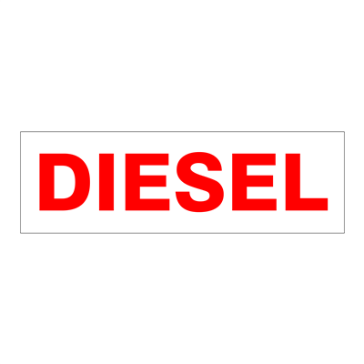 Gammon GTP-2135-22, Diesel Decal, 3M, 5"x16”