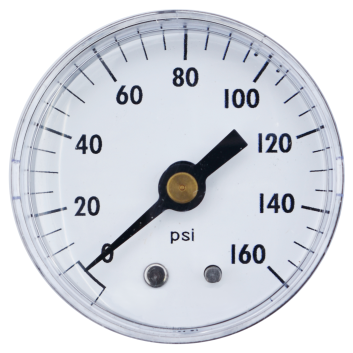 Gammon GTP-2954C, 2" Center Back Mount Pressure Gauge 0-160 PSI