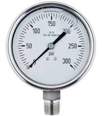 Gammon GTP-587, 2,1/2" Liquid Filled Pressure Gauge, 316 Stainless Steel Thread