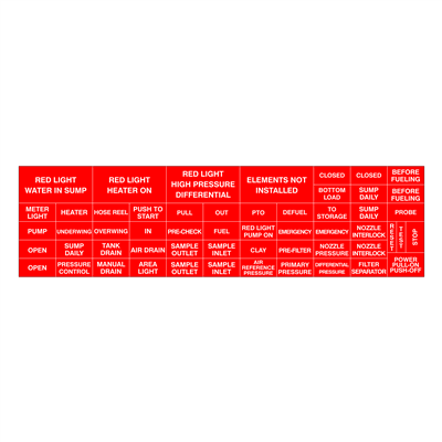 Gammon GTP-834-28, Equipment Marking 50 Decal, 3M, 6"x22"