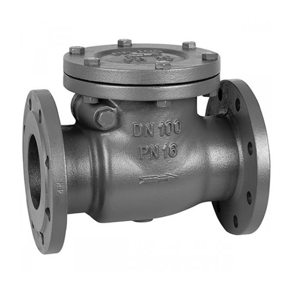 Swing Check Valve, Cast Iron, PN16 Flanged