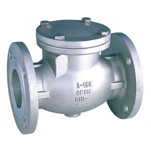 Swing Check Valve, 316 Stainless Steel, PN16 Flanged