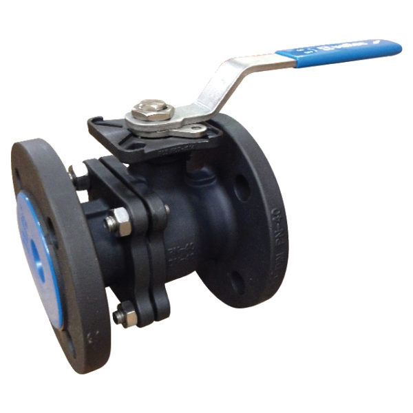 Ball Valve, Lever Handle, WCB Carbon Steel, 2-Pc BS EN 1092-1 PN16 Flanged
