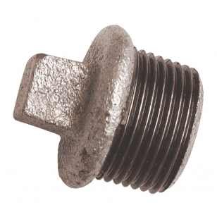 Malleable / Black Iron, EN10226 Pt.2, Blanking Plug, Hollow, Square Head, Fig.291
