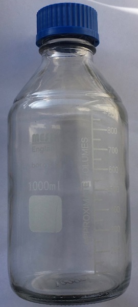 Simax, Borosilicate Glass Laboratory Bottle, 100-2000ml, Clear