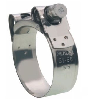 Mikalor Supra W5, High-Torque Hose Clamps, 316 Stainless Steel