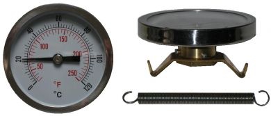 Spring-Mounted Pipe Clamp Thermometer / Temperature Gauge