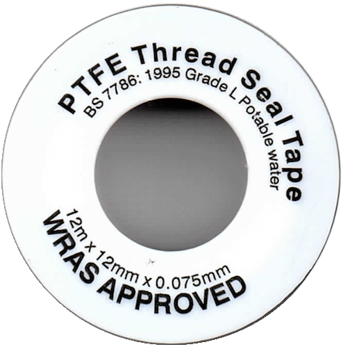 PTFE Thread Seal Tape, WRC / WRAS Approved for Drinking Water