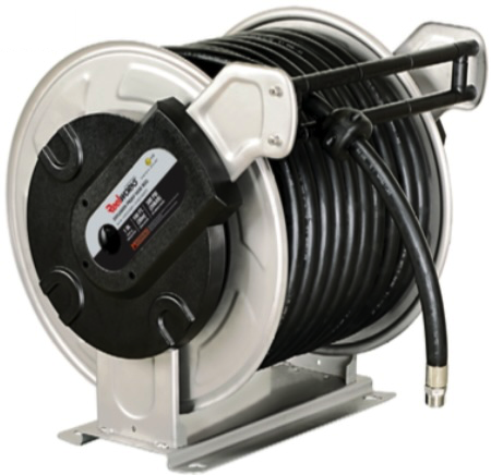 Reelworks, Stainless Steel, Spring Rewind Hose Reel, ATEX Approved