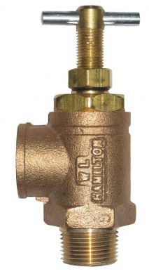 W L Hamilton, Pressure Relief Valve, Adjustable 0-300PSI, Brass, BSP