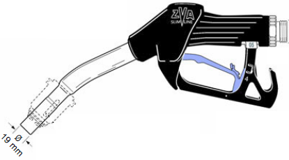 ZVA Slimline, Automatic Adblue / Urea Nozzle (40 lpm), ATEX Approved