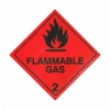 CLASS 2.1 (FLAMMABLE GASES) HAZARD LABELS (250MM X 250MM), Roll of 20