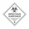CLASS 6.2 (INFECTIOUS SUBSTANCE) HAZARD LABELS (50MM X 50MM), Roll of 250