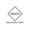 CLASS 6.2 (BIOLOGICAL SUBSTANCE CATEGORY B - UN3373) HAZARD LABEL (50MM X 50MM), Roll of 250