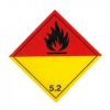 CLASS 5.2 (ORGANIC PEROXIDE) HAZARD LABELS (100MM X 100MM), Roll of 250