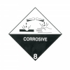 CLASS 8 (CORROSIVE) HAZARD LABELS (100MM X 100MM), Roll of 250